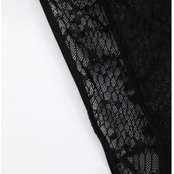 Free People Tameeka Black High Waist High Cut Cheeky Sheer Lace Panties Small S - Picture 5 of 9